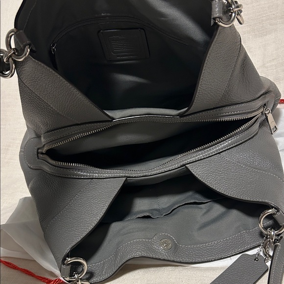 Coach  Gray Leather Shoulder Bag - Picture 7 of 11